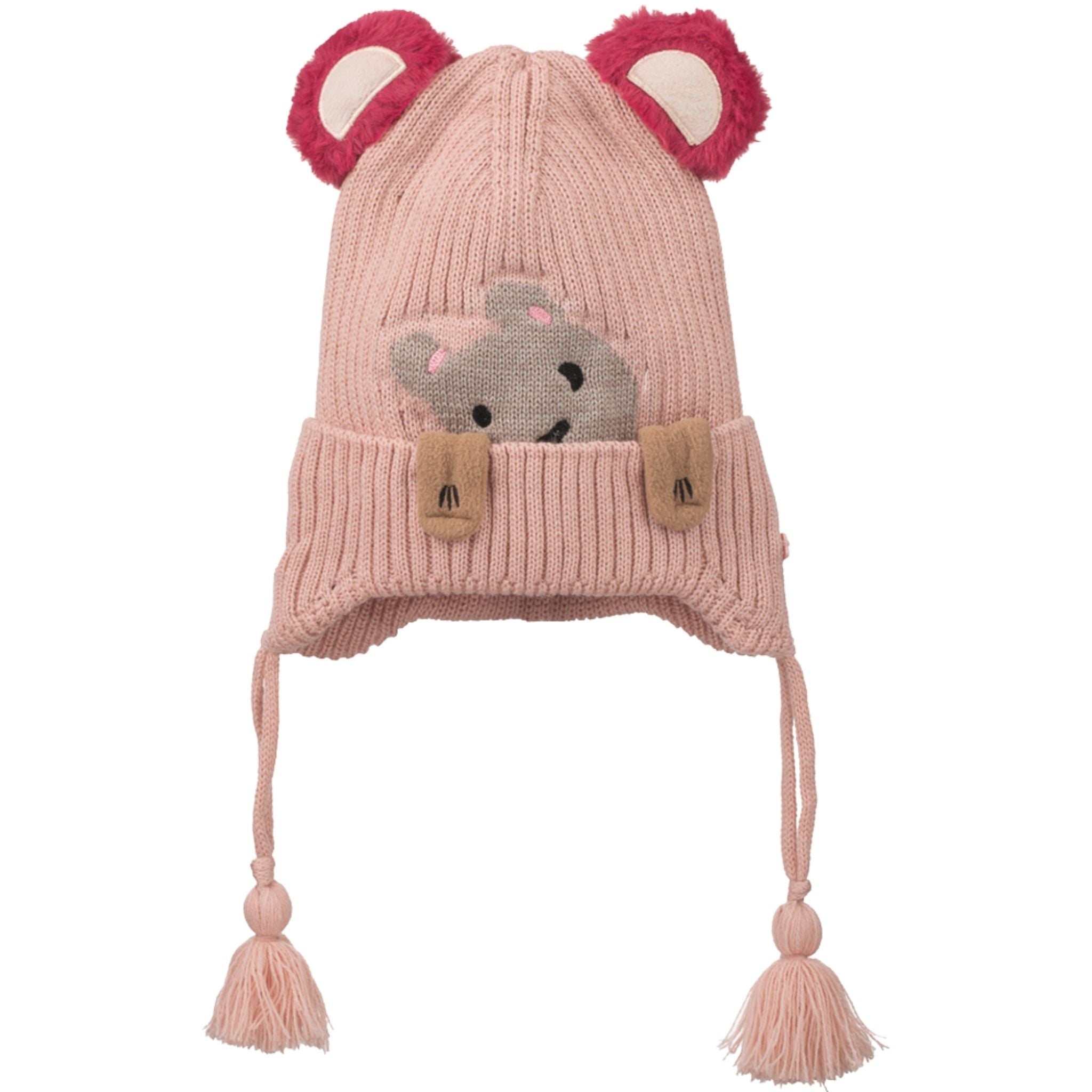 Kitti Kız Çocuk 4-8 Yaş Kulaklıklı Çocuk Bere