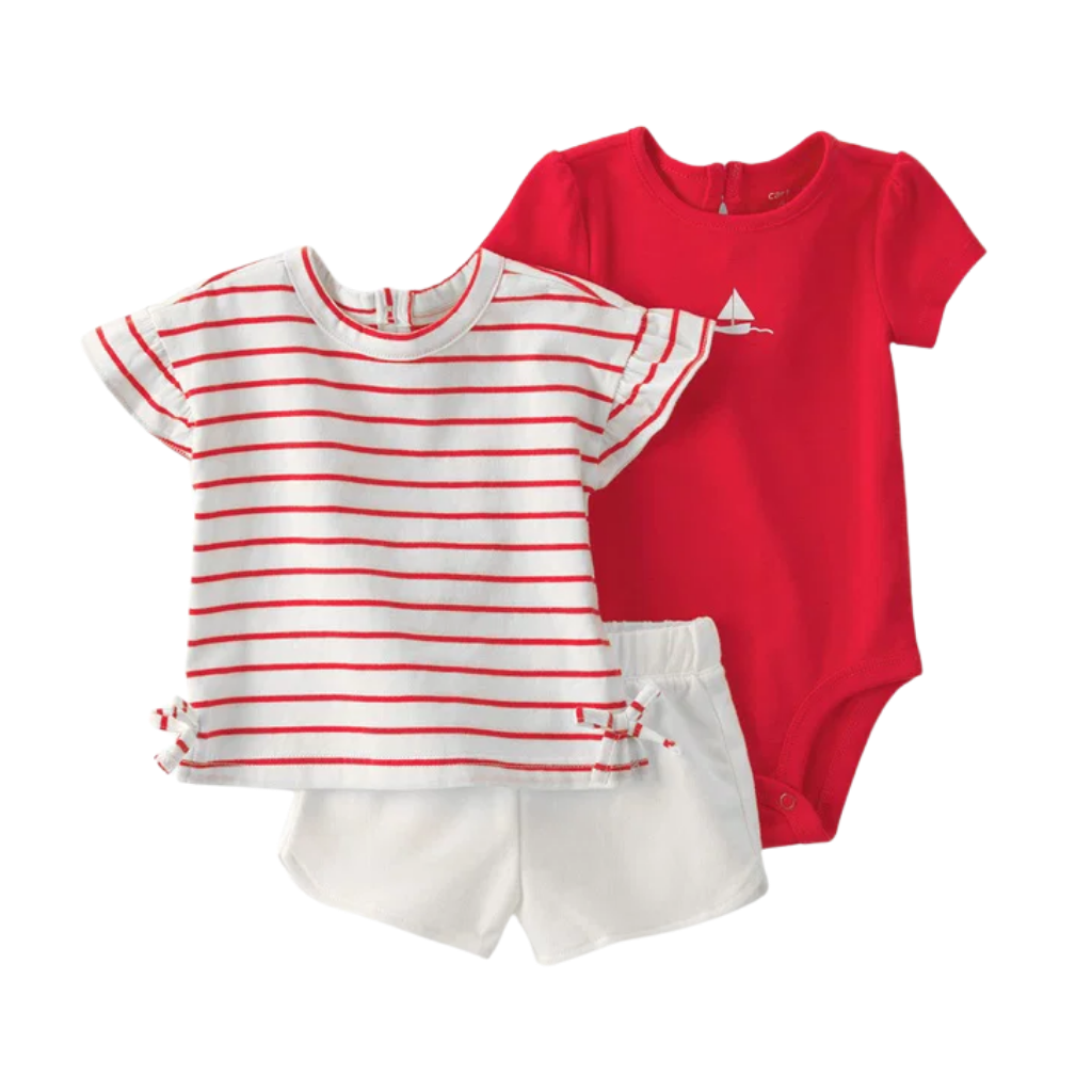 Carter’s Kız Bebek Body Şort Set