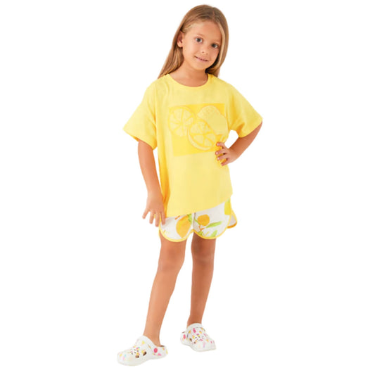 Roly Poly Kız Çocuk Süprem Şortlu Takım Sarı