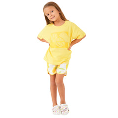 Roly Poly Kız Çocuk Süprem Şortlu Takım Sarı