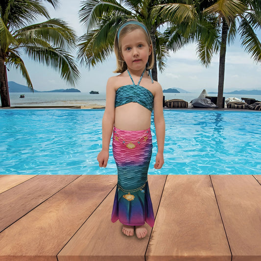 Kuaki Mermaids Deniz Kızı 2'li Takım Bikini Kostüm Seti Star 1