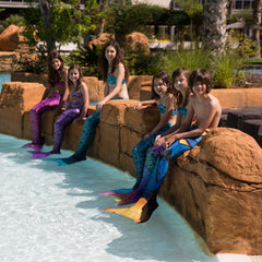 Kuaki Mermaids Deniz Kızı 4'lü Takım Bikini Kostüm Seti Rainbow 4