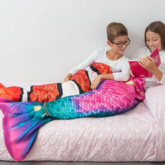 Kuaki Mermaids Deniz Kızı Kostümlü TV Battaniyesi Rainbow