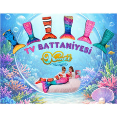 Kuaki Mermaids Deniz Kızı Kostümlü TV Battaniyesi Star
