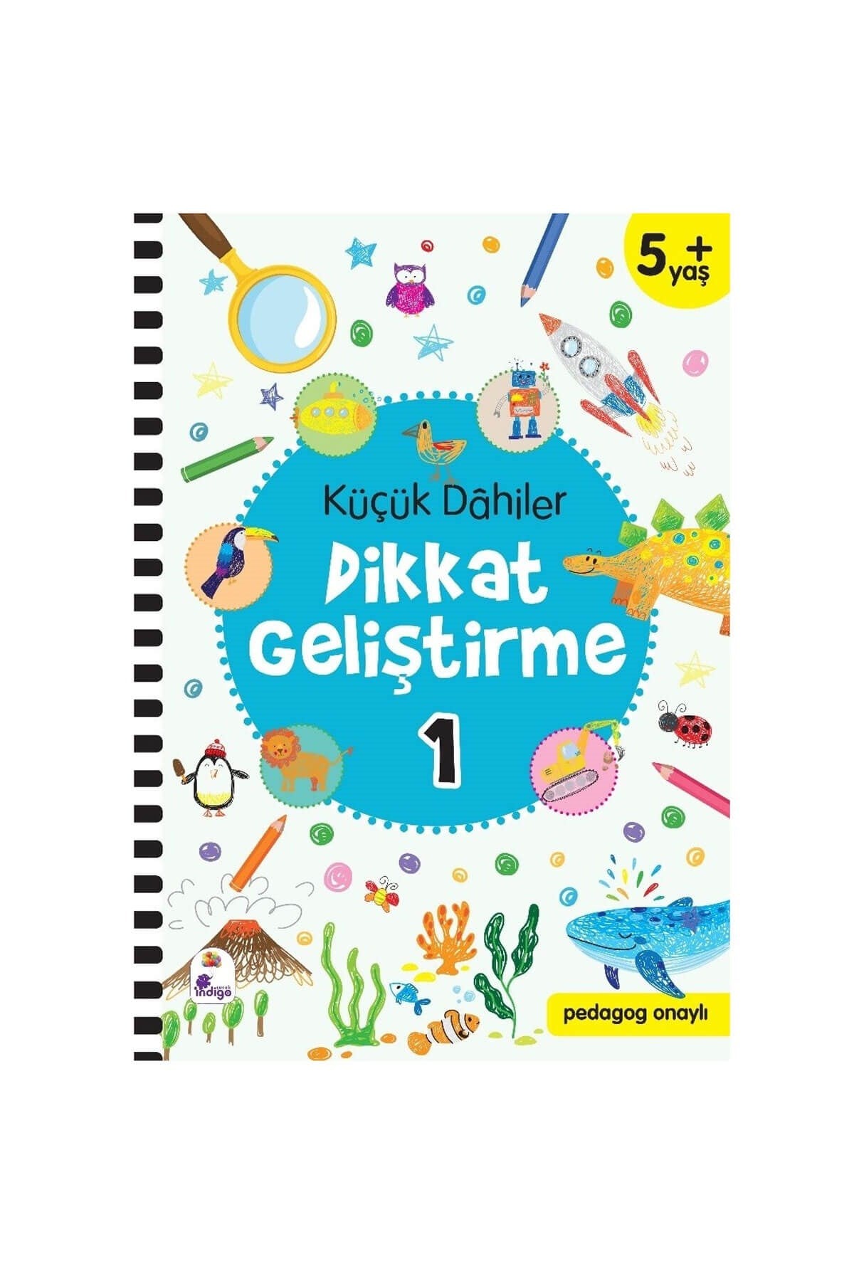 İndi̇go Çocuk Küçük Dâhiler Dikkat Geliştirme 1(5+ Yaş) (Pedagog Onaylı)