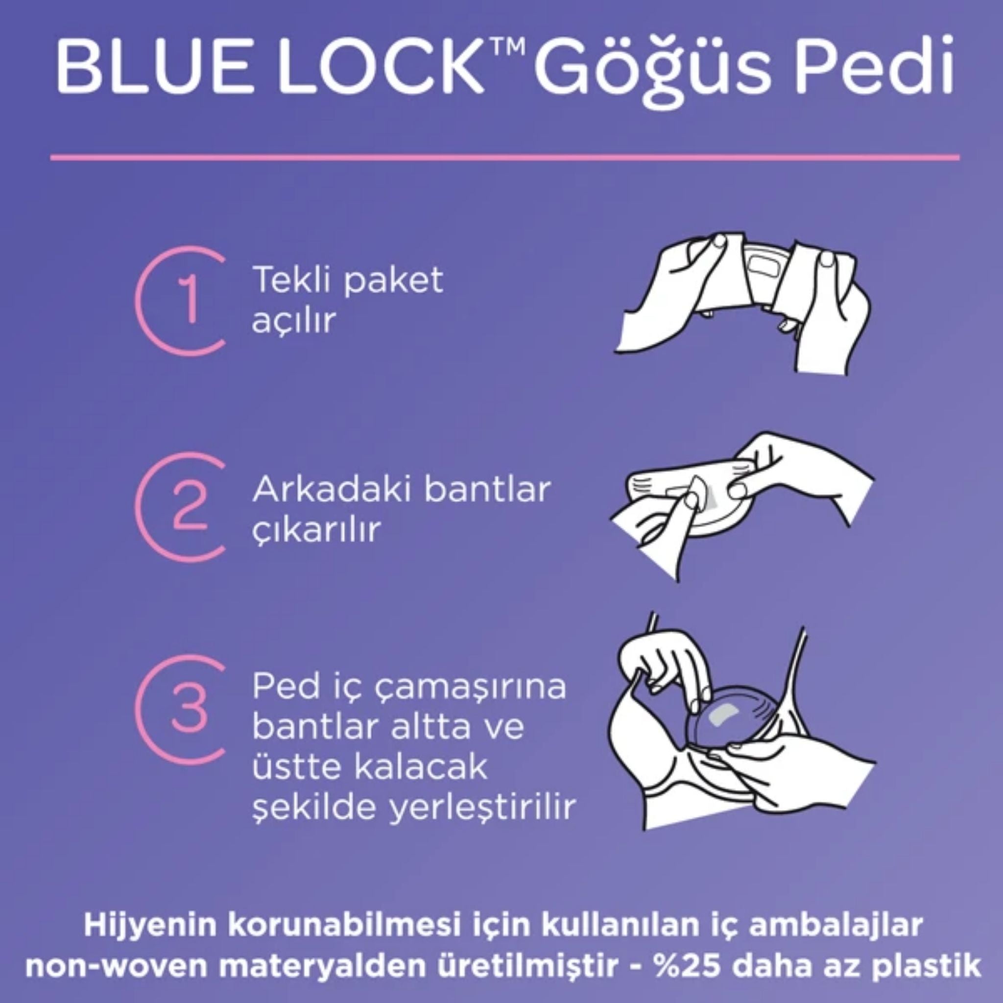 Lansinoh Blue Lock Göğüs Pedi 36 Adet