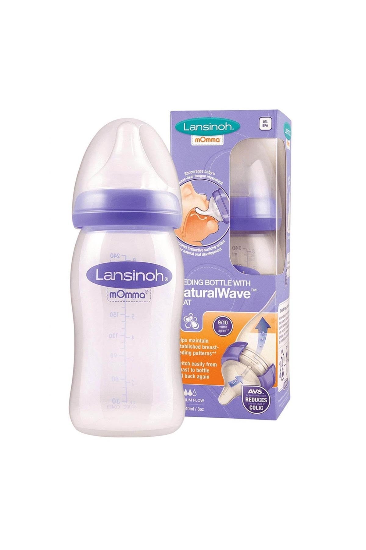 LANSINOH NATURAL WAVE BIBERON 240 ML