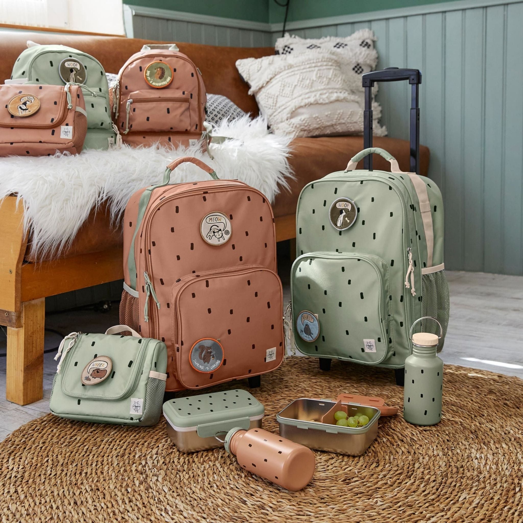 Lassig Happy Prints Çekçekli Çanta Light Olive