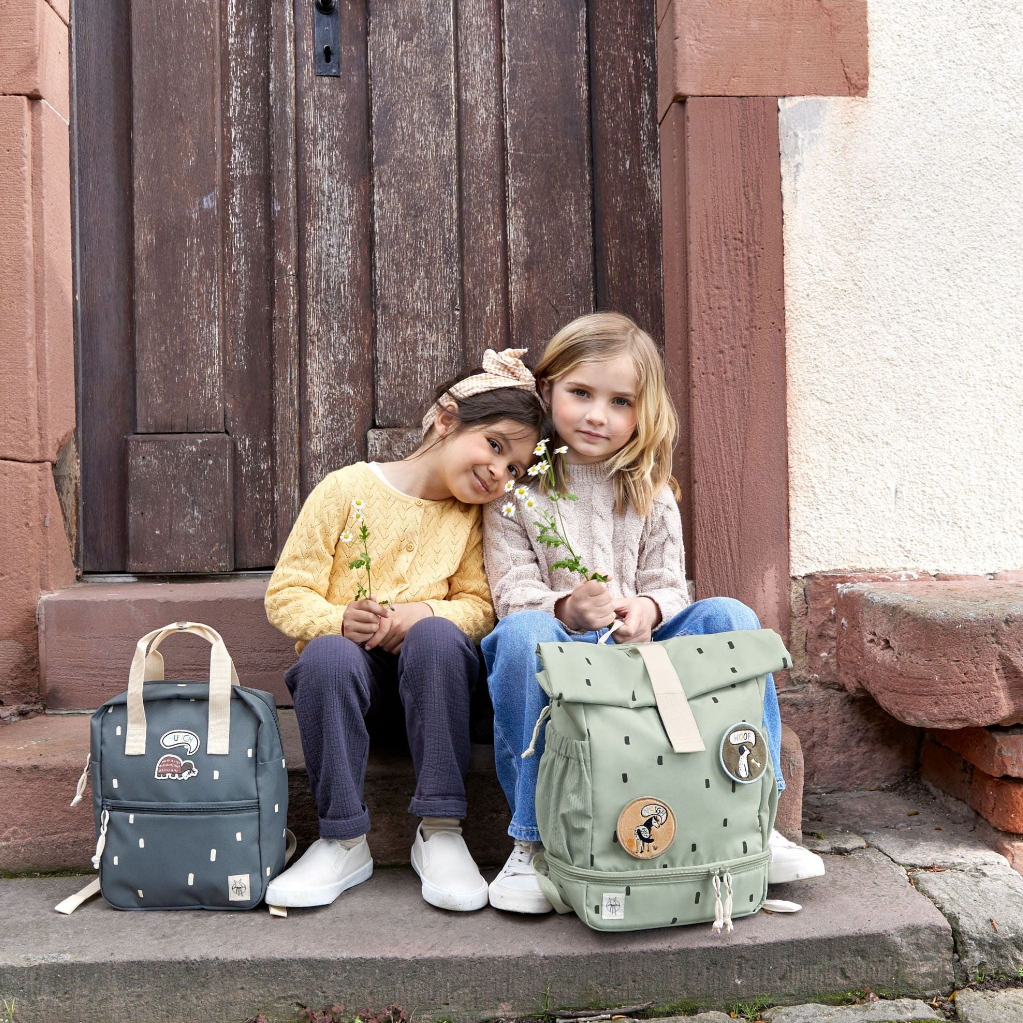 Lassig Happy Prints Mini Rolltop Sırt Çantası Light Olive