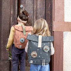 Lassig Happy Prints Mini Rolltop Sırt Çantası Midnight Blue