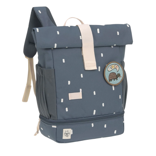 Lassig Happy Prints Mini Rolltop Sırt Çantası Midnight Blue