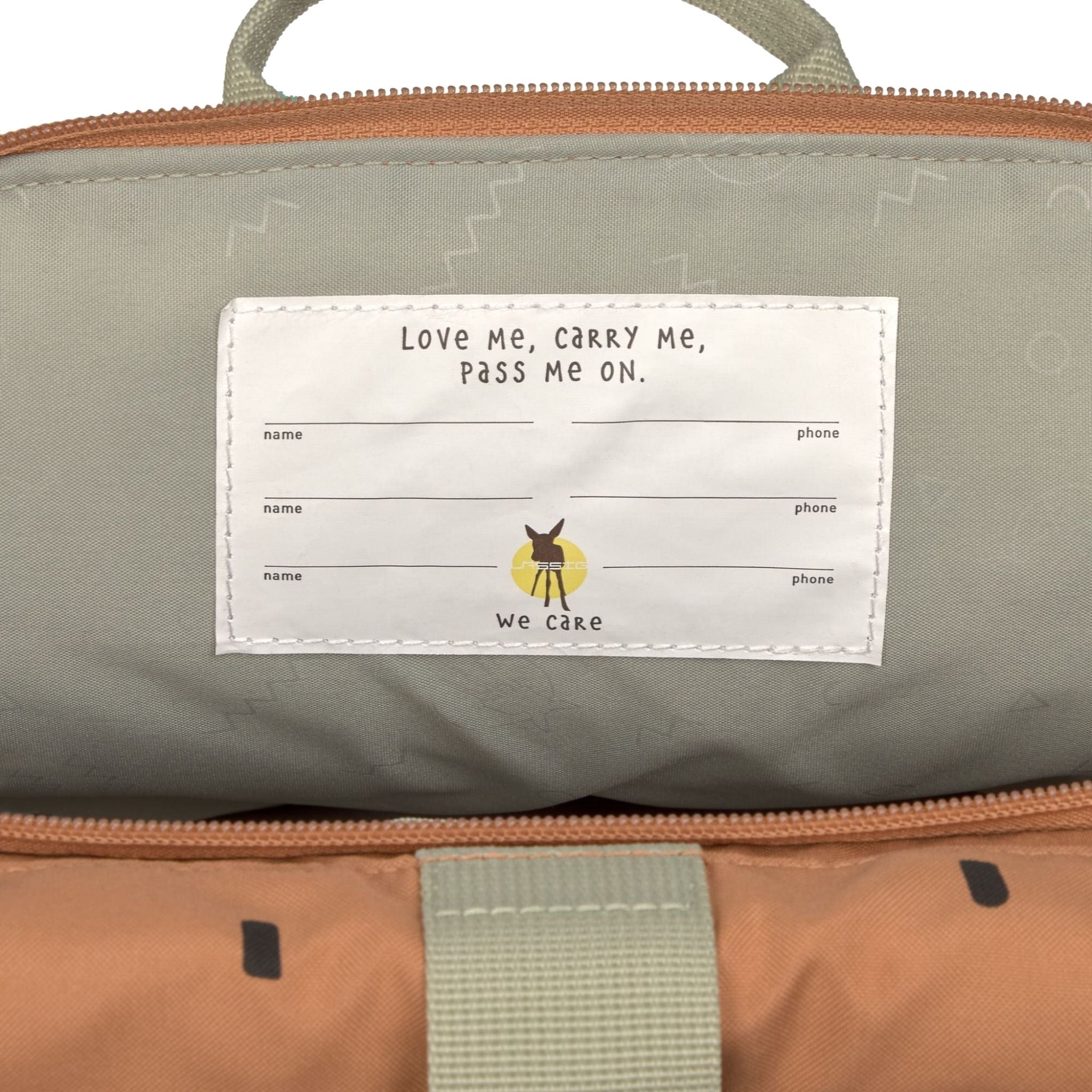 Lassig Happy Prints Mini Rolltop Sırt Çantası Caramel