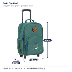 Lassig Little Gang Çekçekli Çanta Dark Green