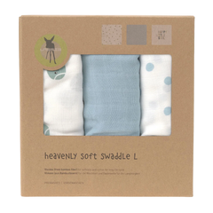 Lassig Tiny Team 3'lü Ultra Yumuşak Dokulu Müslin Örtü Seti 80 x 80cm Pale Blue