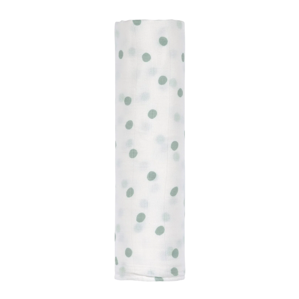 Lassig Tiny Team Ultra Yumuşak Müslin Örtü 120 x 120cm Granite Green