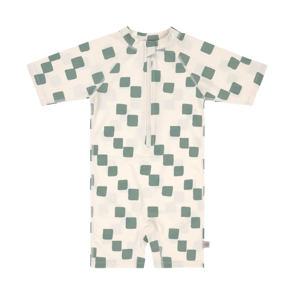 Lassig UV Korumalı Mayo Checkerboard Sea Salt Green