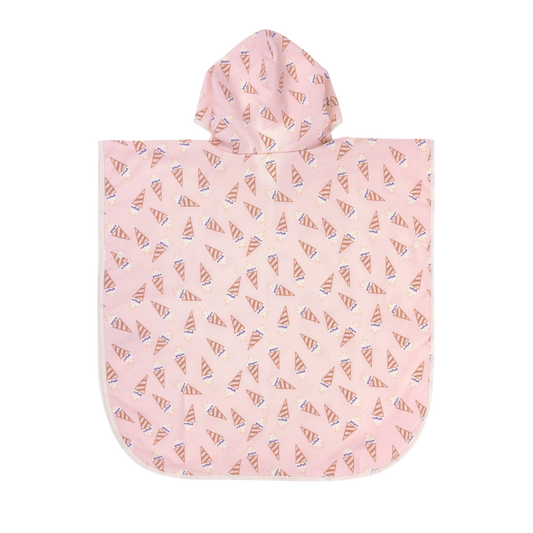 Lassig UV Korumalı Plaj Çocuk Panço Ice Cream Pale Pink