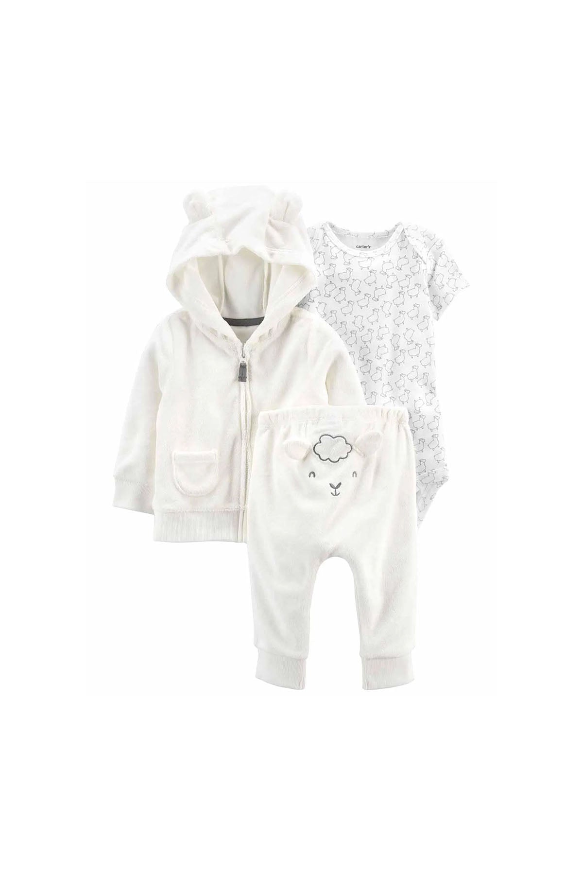 Layette Bebek 3'lü Hırkalı Set