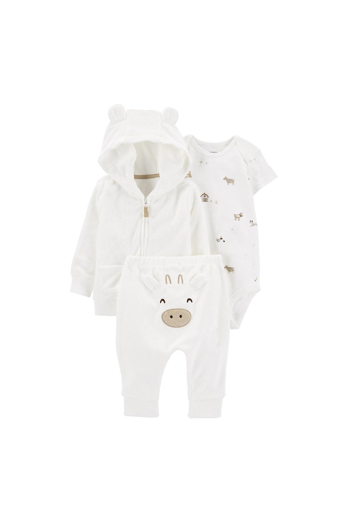 Layette Bebek 3lü Hırkalı Set