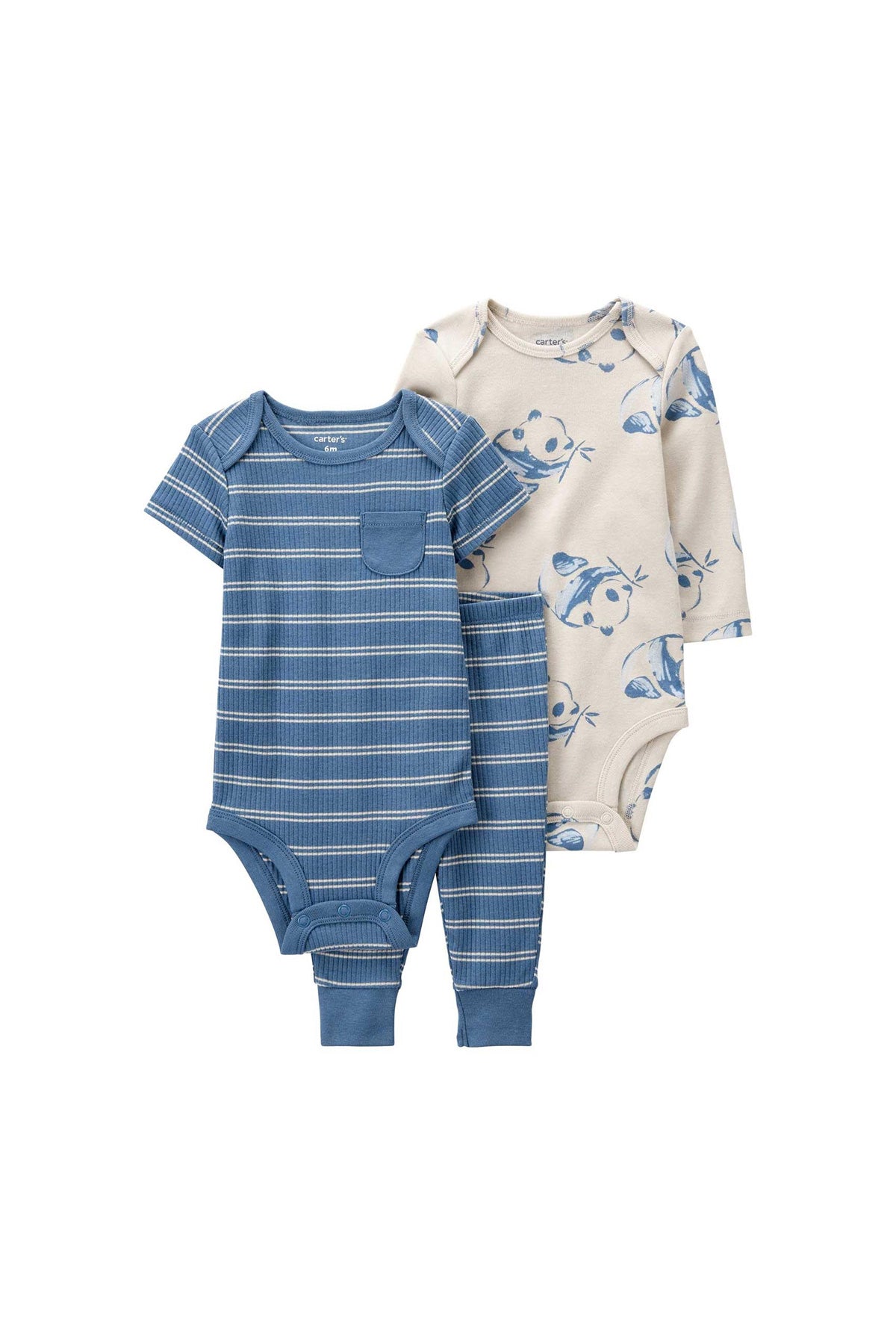 Layette Erkek Bebek 3'lü Alt Üst Set