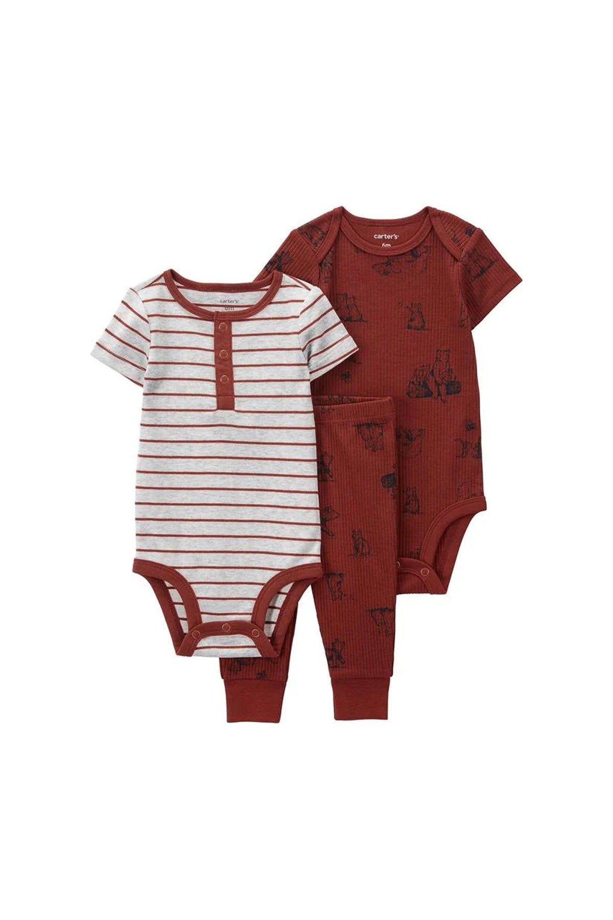 Layette Erkek Bebek 3'lü Alt Üst Set