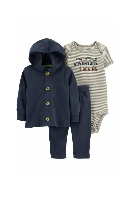 Carter's Layette Erkek Bebek 3’lü Hırkalı Set