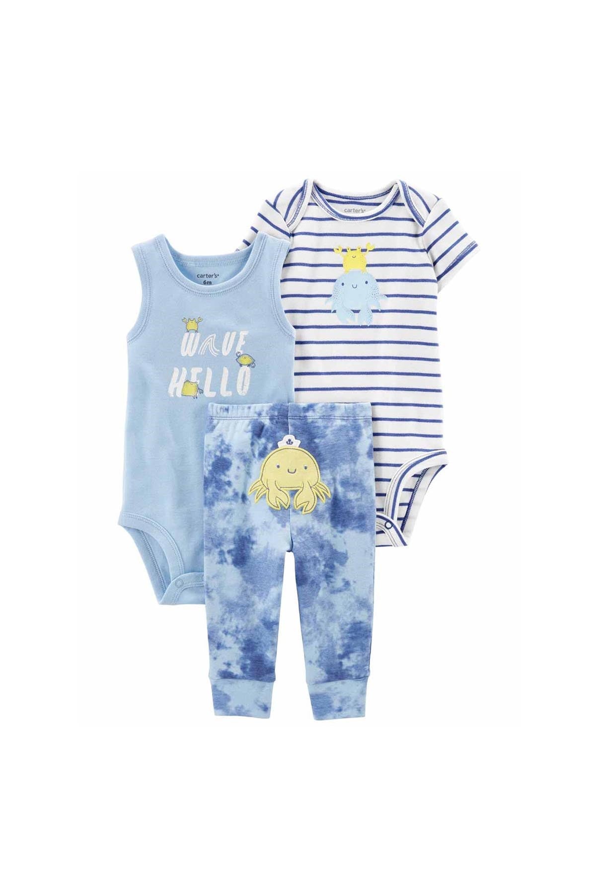 Layette Erkek Bebek 3lü Set