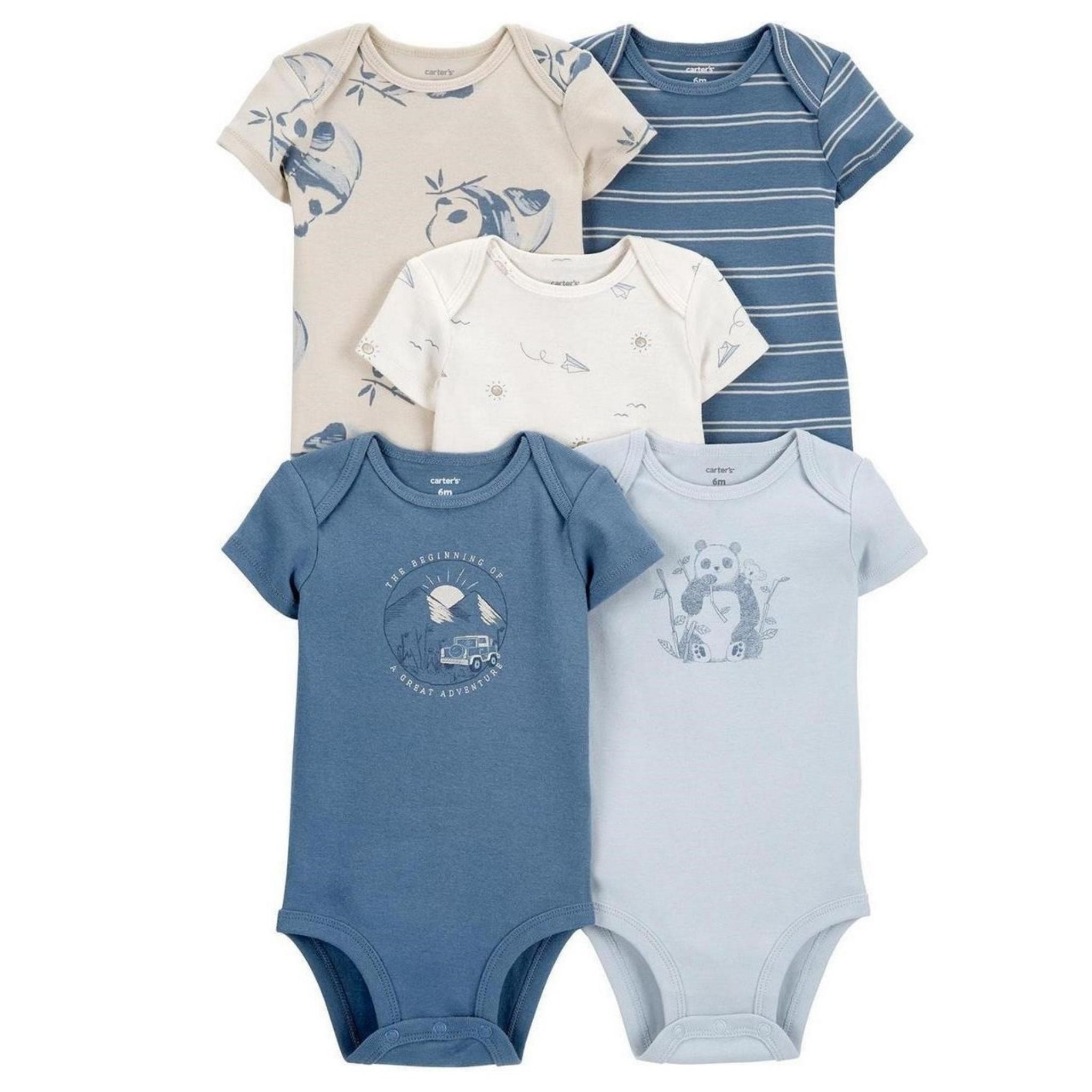 Carter's Layette Erkek Bebek 5’li Kısa Kollu Body