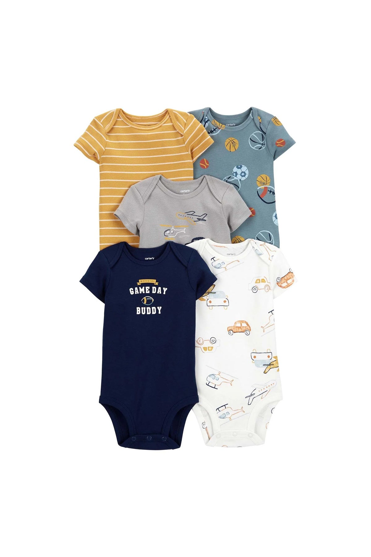 Layette Erkek Bebek 5Li Kısa Kollu Body