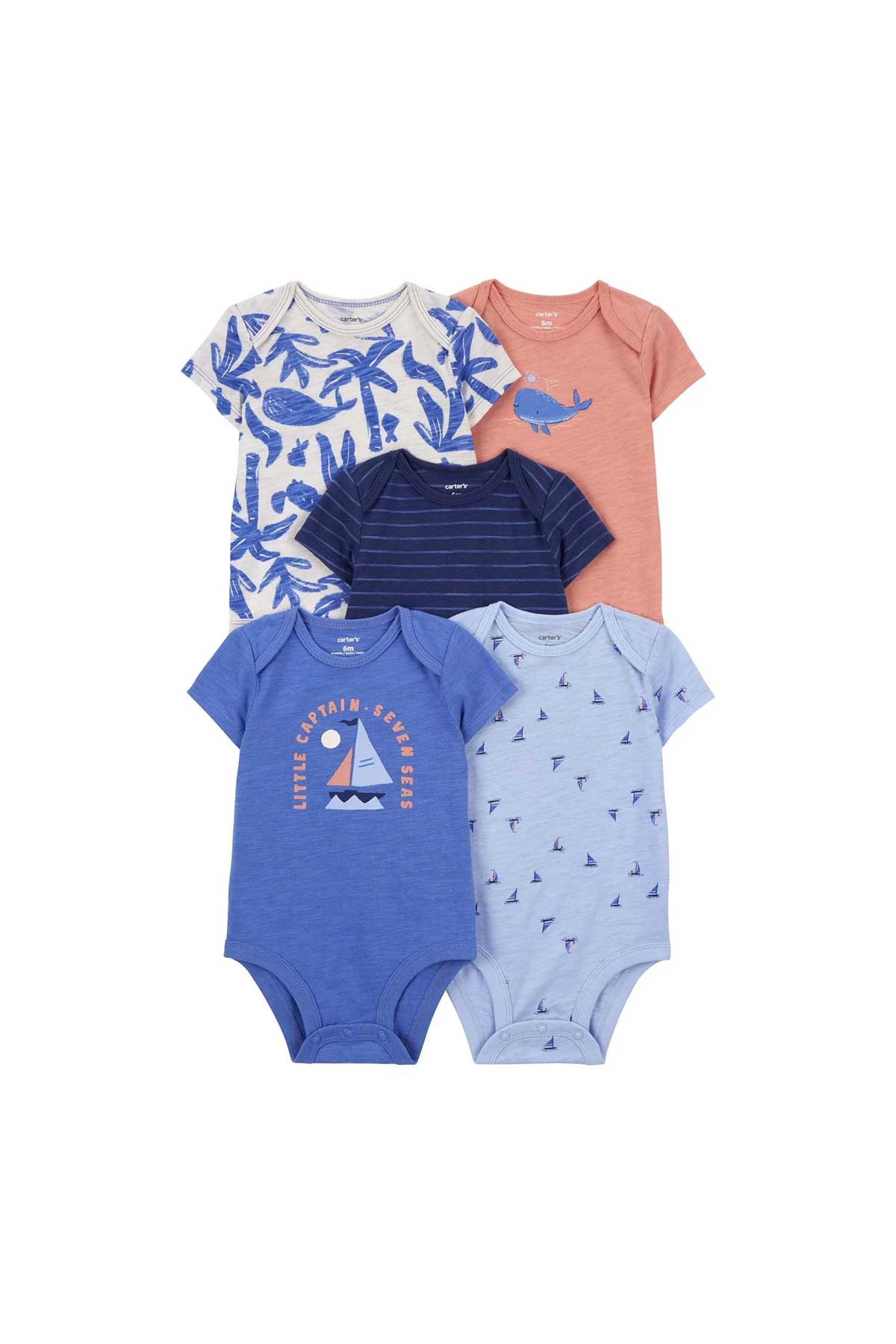 Layette Erkek Bebek 5Li Kısa Kollu Body