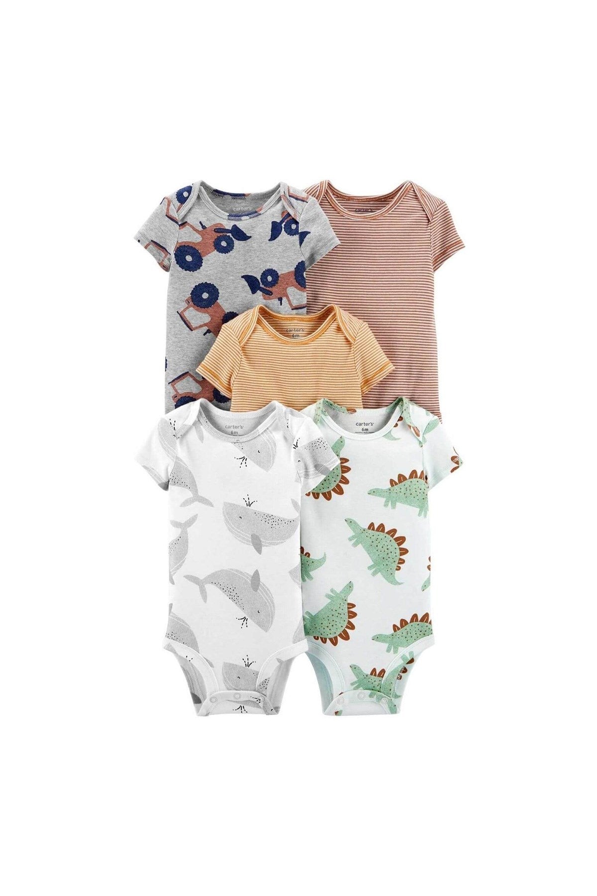 Layette Erkek Bebek 5li Uzun Kollu Body Set