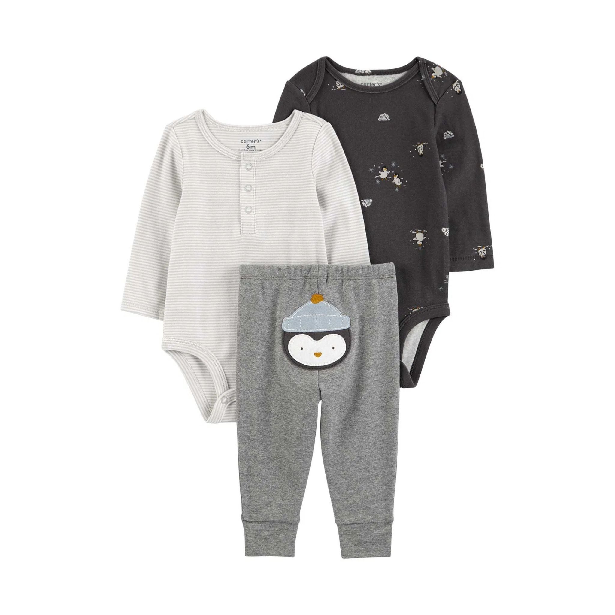 Carter's Layette Erkek Bebek Body Pantolon 3 lü Set