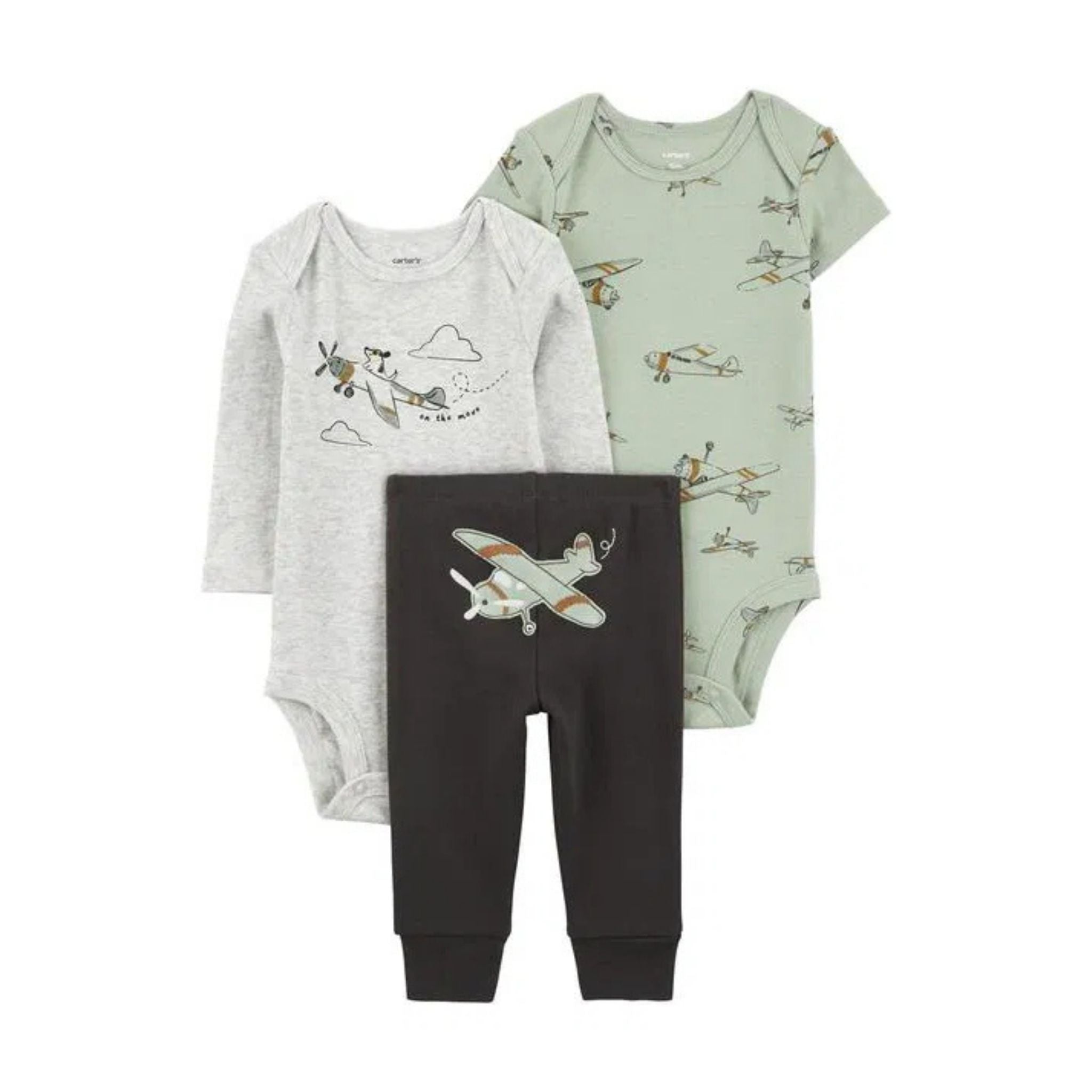 Carter's Layette Erkek Bebek Body Pantolon Set 3'lü Paket