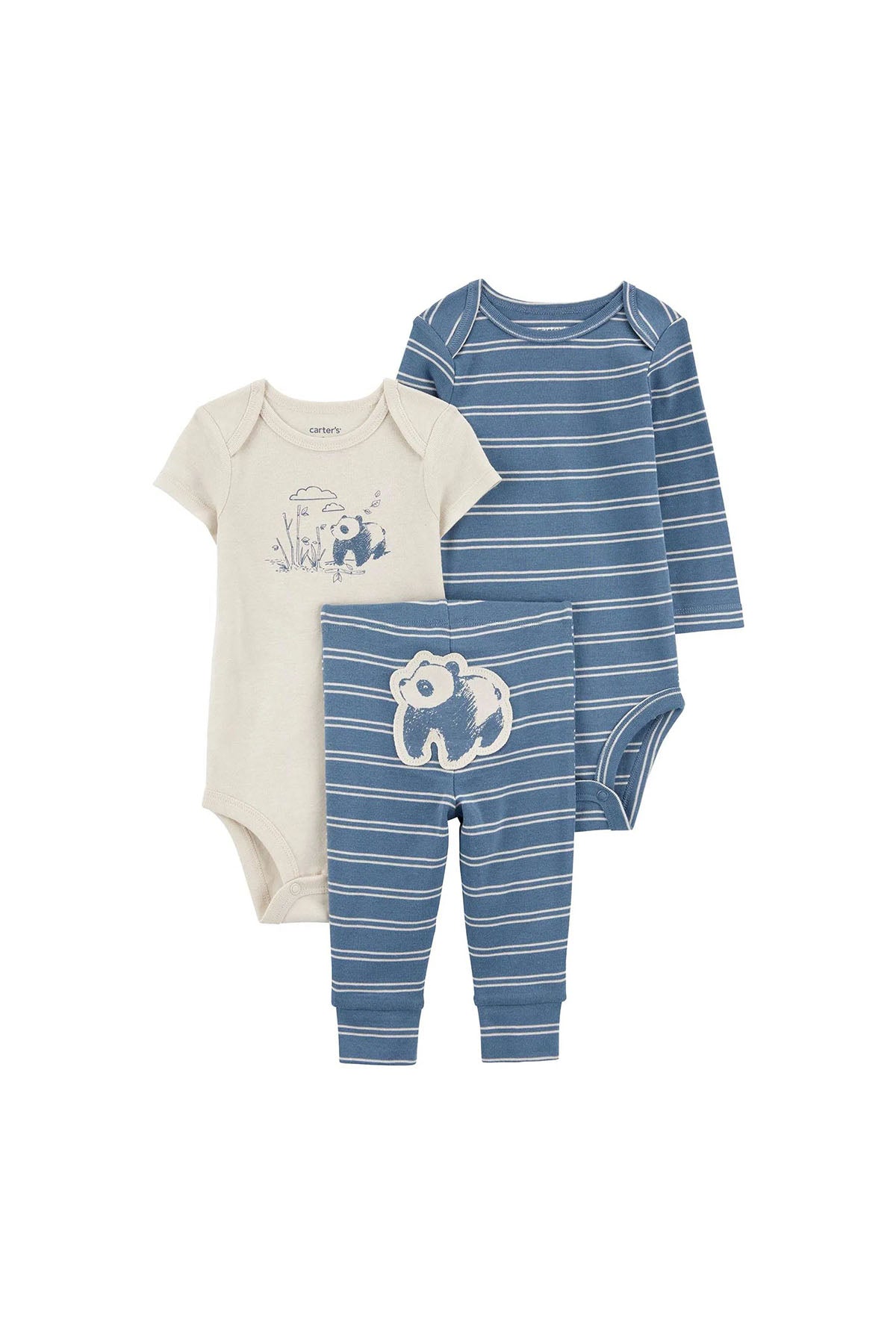 Layette Erkek Bebek Body Pantolon Set 3'lü Paket