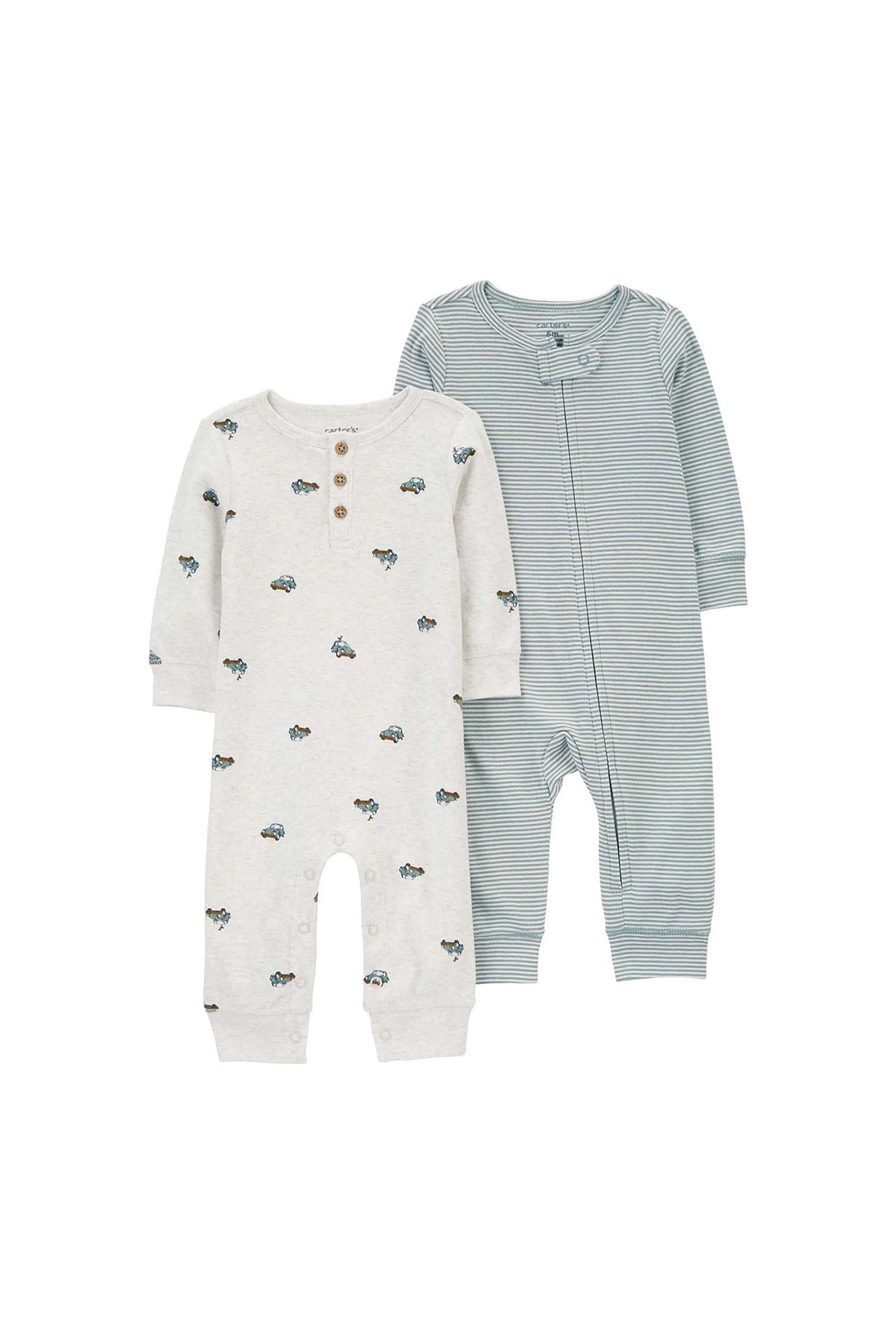 Layette Erkek Bebek Uzun Kollu Tulum Set 2'li Paket