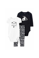Carter's Layette Kız Bebek 3'lü Alt Üst Set