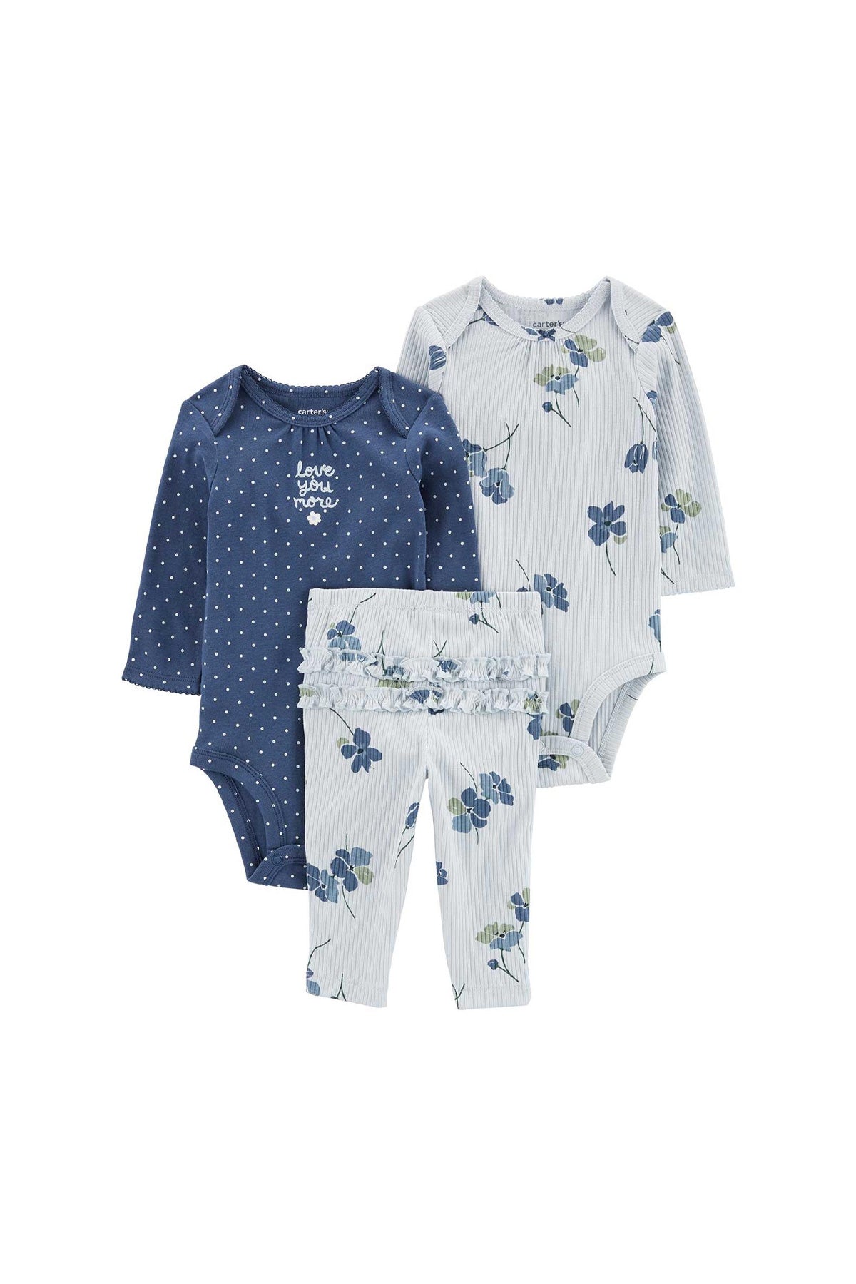 Carter's Layette Kız Bebek 3'lü Alt Üst Set