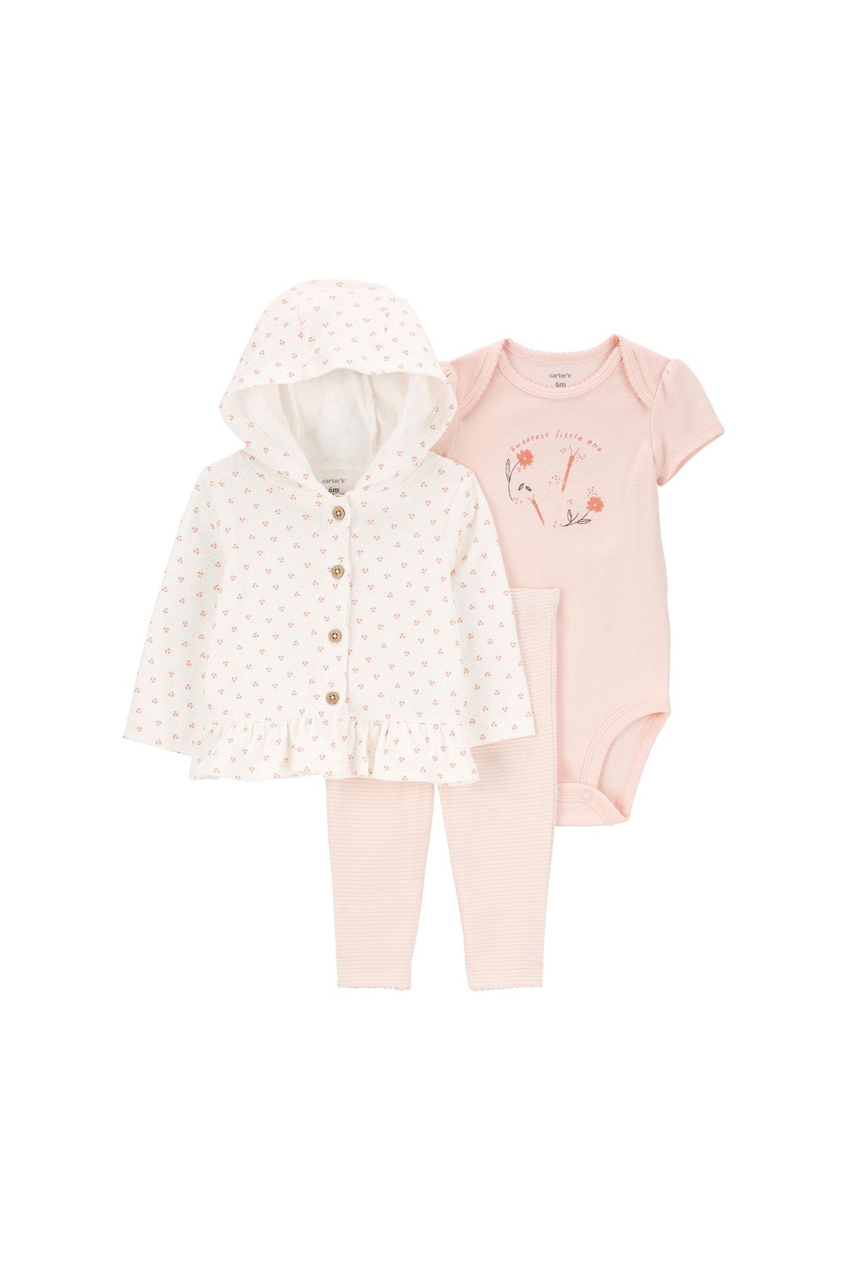 Carter's Layette Kız Bebek 3'lü Hırkalı Set