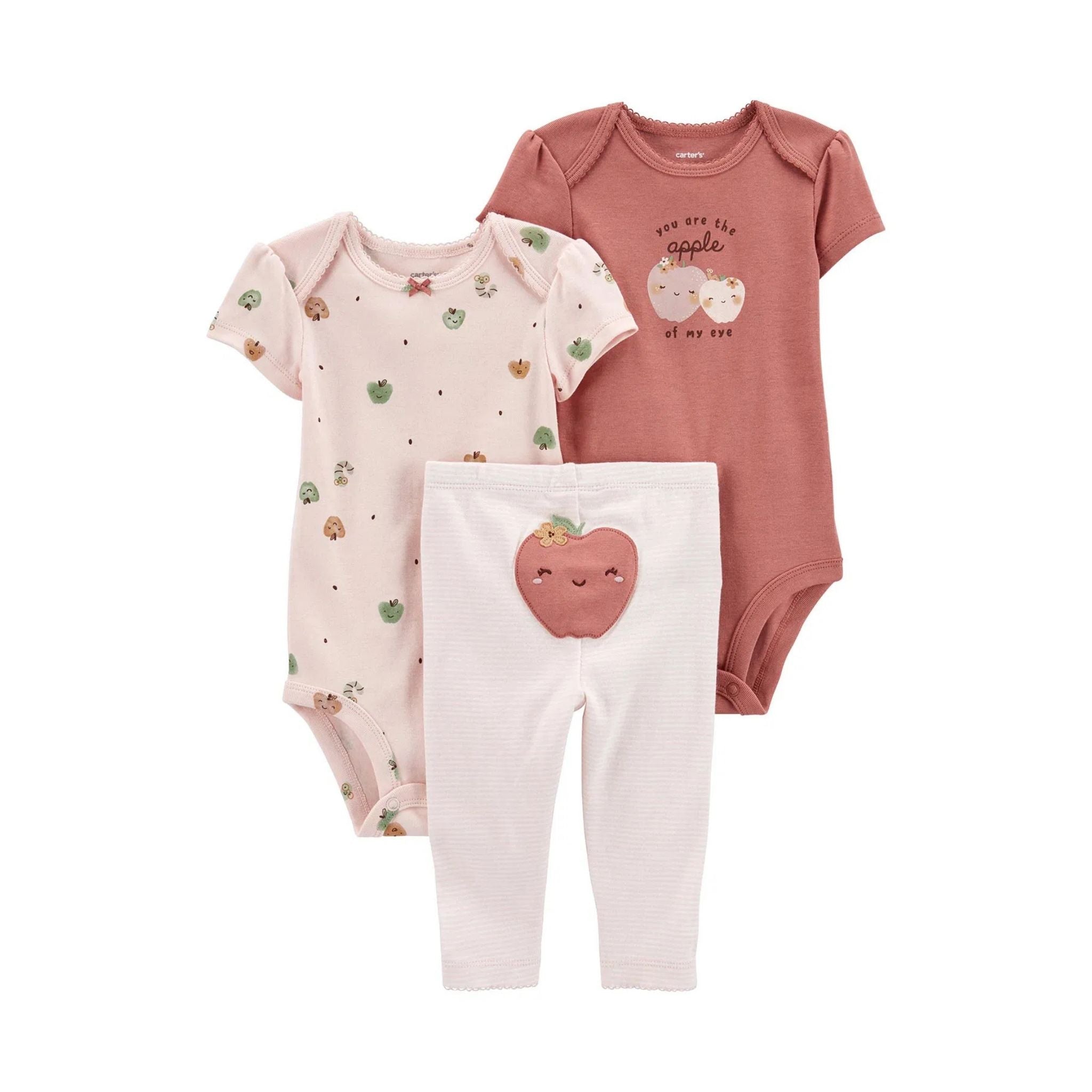 Carter's Layette Kız Bebek 3’lü Body Pantolon Set