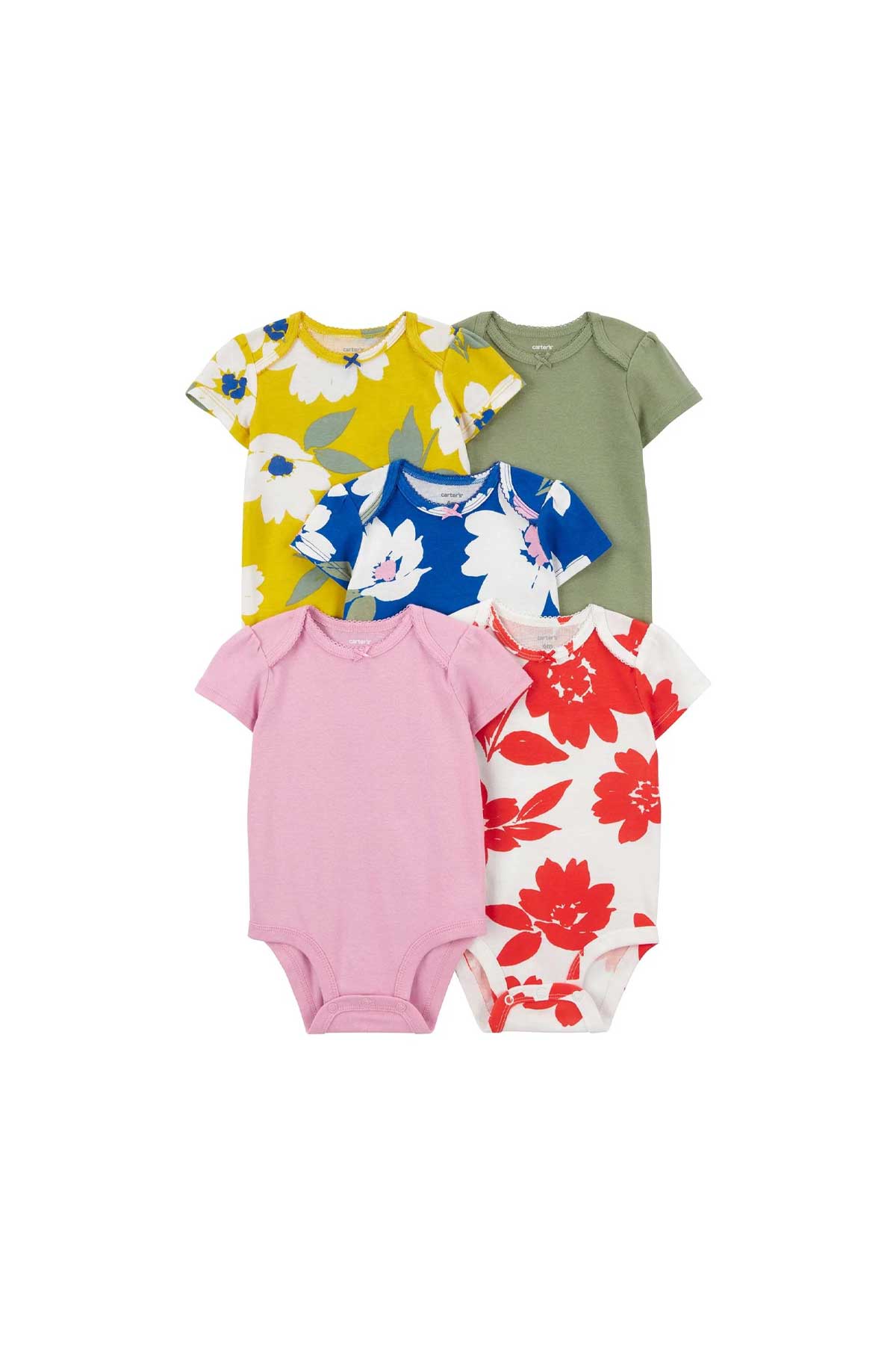 Layette Kız Bebek 5Li Kısa Kollu Body