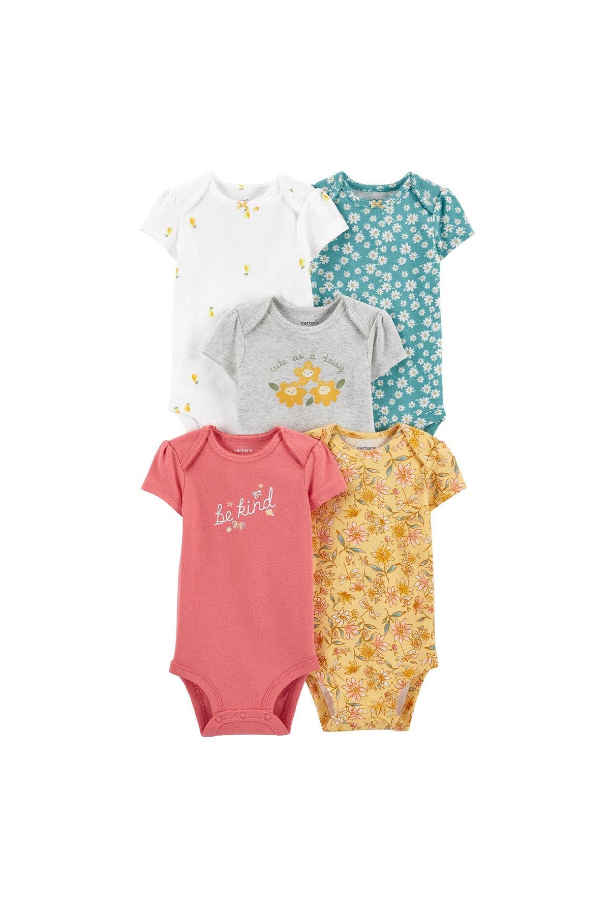 Layette Kız Bebek 5li Uzun Kollu Body Set