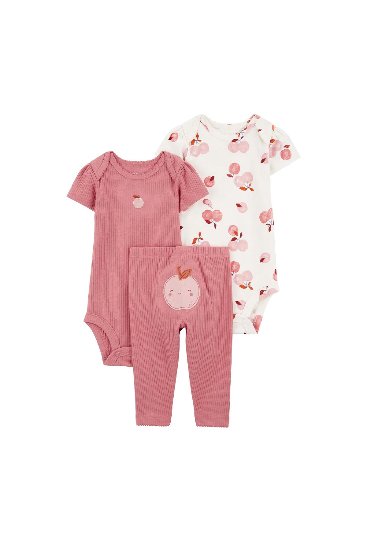 Layette Kız Bebek Body Pantolon Set 3'lü Paket