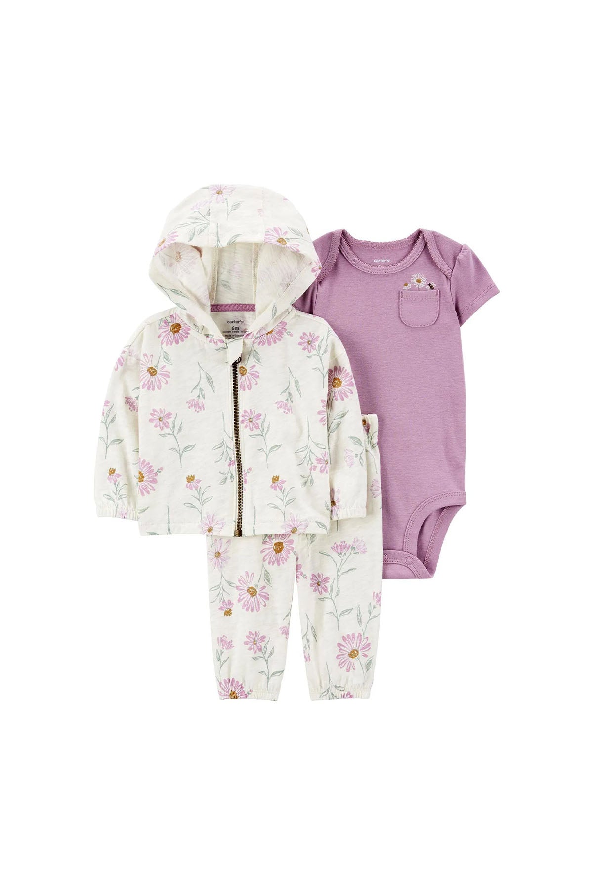 Layette Kız Bebek Hırkalı Set 3'lü Paket