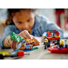 Lego City 4x4 Kurtarma Botlu İtfaiye Kamyonu 60412 Yapım Seti (301 Parça)