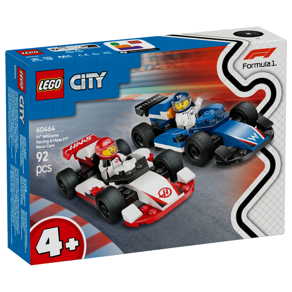 Lego City F1 Williams ve Haas F1 Yarış Arabaları 60464