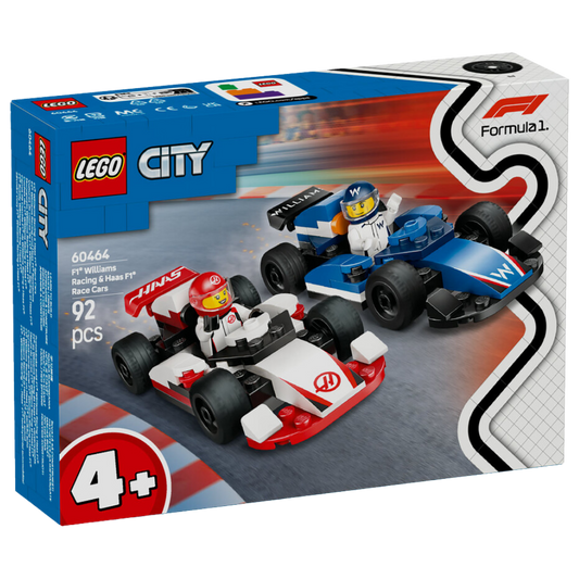 Lego City F1 Williams ve Haas F1 Yarış Arabaları 60464