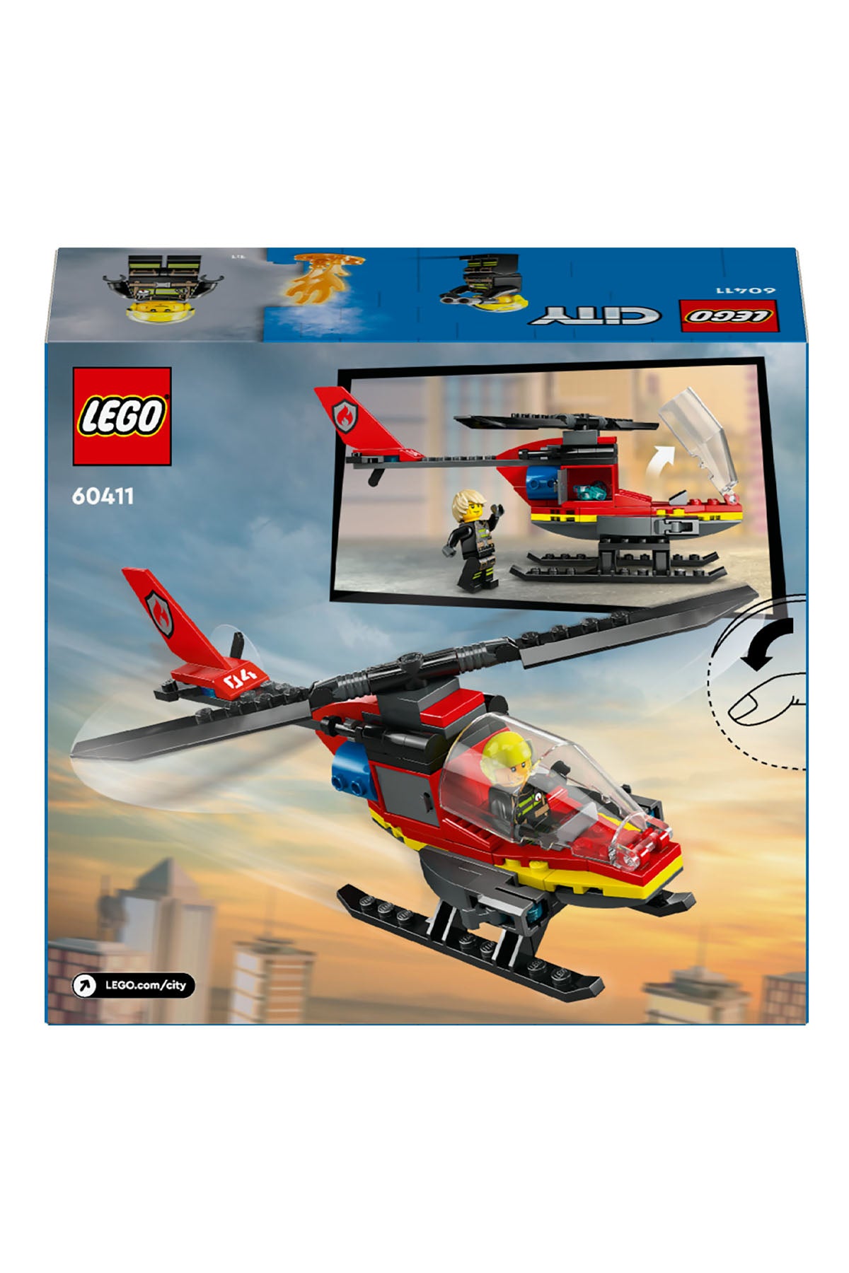 Lego City İtfaiye Kurtarma Helikopteri 60411