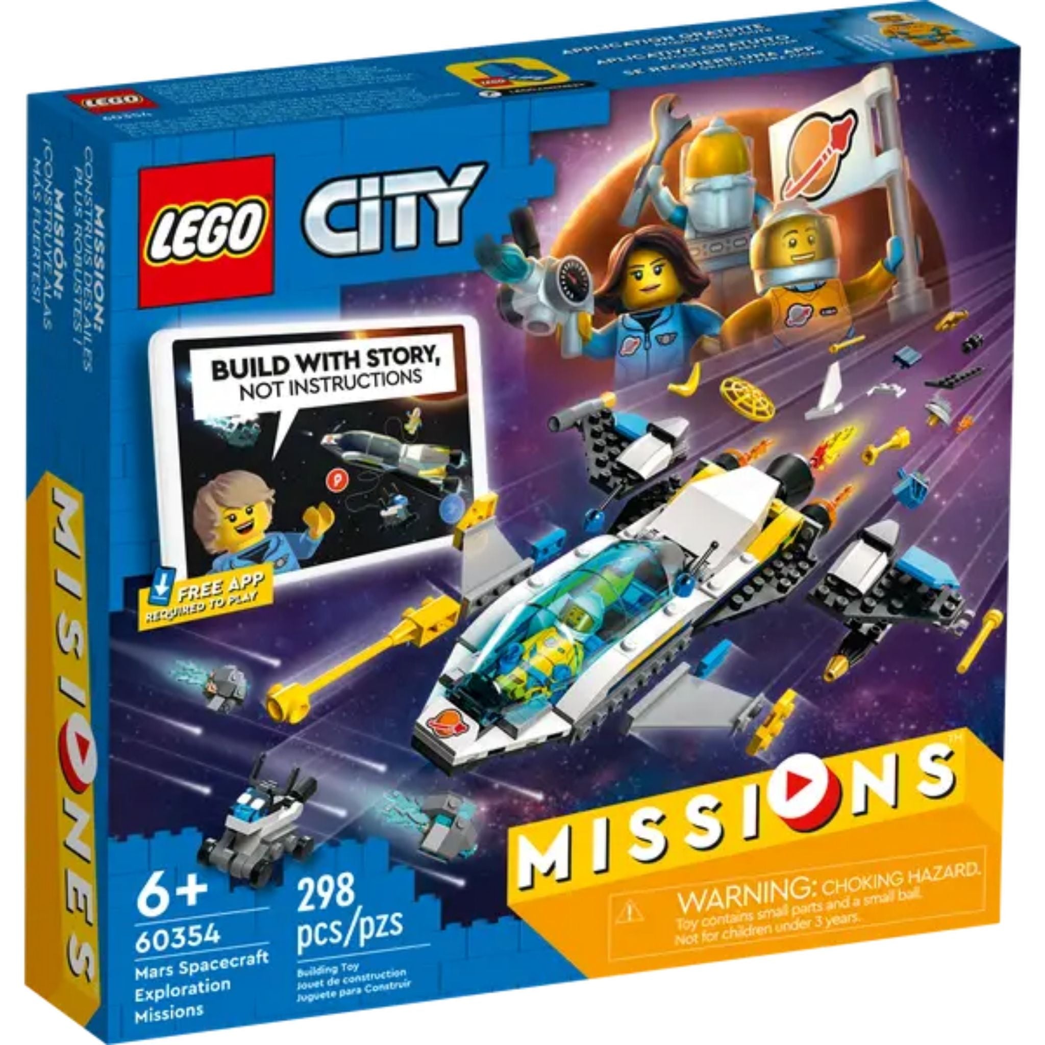Lego City Mars Uzay Aracı Keşif Görevleri 60354 Yapım Seti (298 Parça)