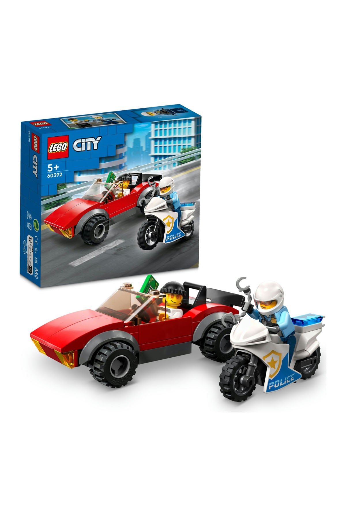 Lego City Polis Motosikleti Araba Takibi 60392