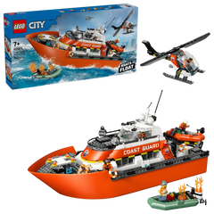 Lego City Sahil Güvenlik Kurtarma Botu ve Helikopteri 60504
